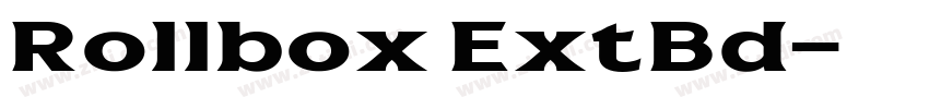 Rollbox ExtBd字体转换